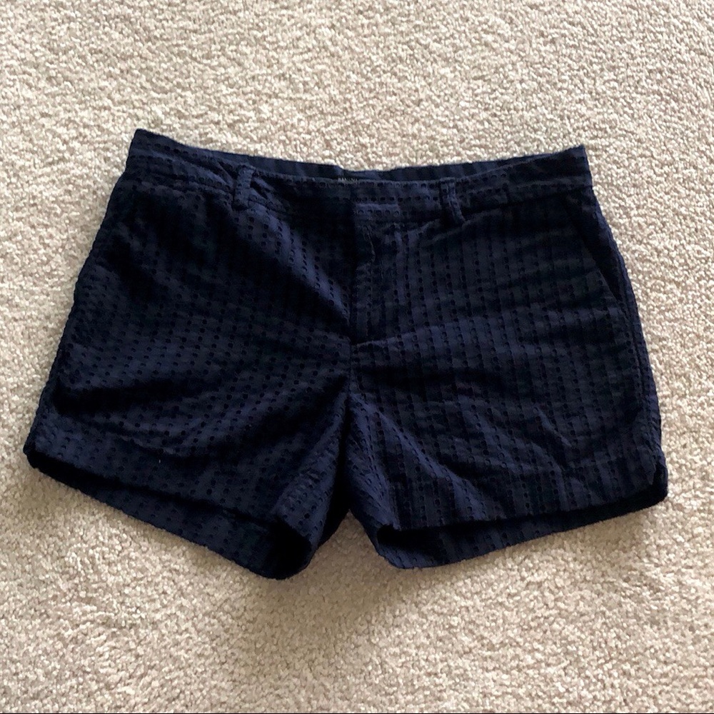 Banana Republic Navy Eyelet Shorts